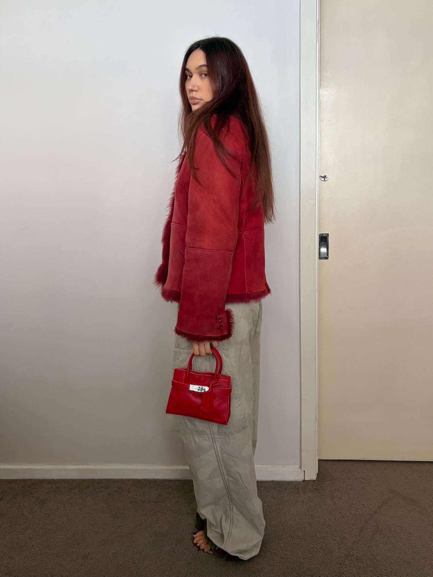 no 3151 / RED MOUTON JACKET
