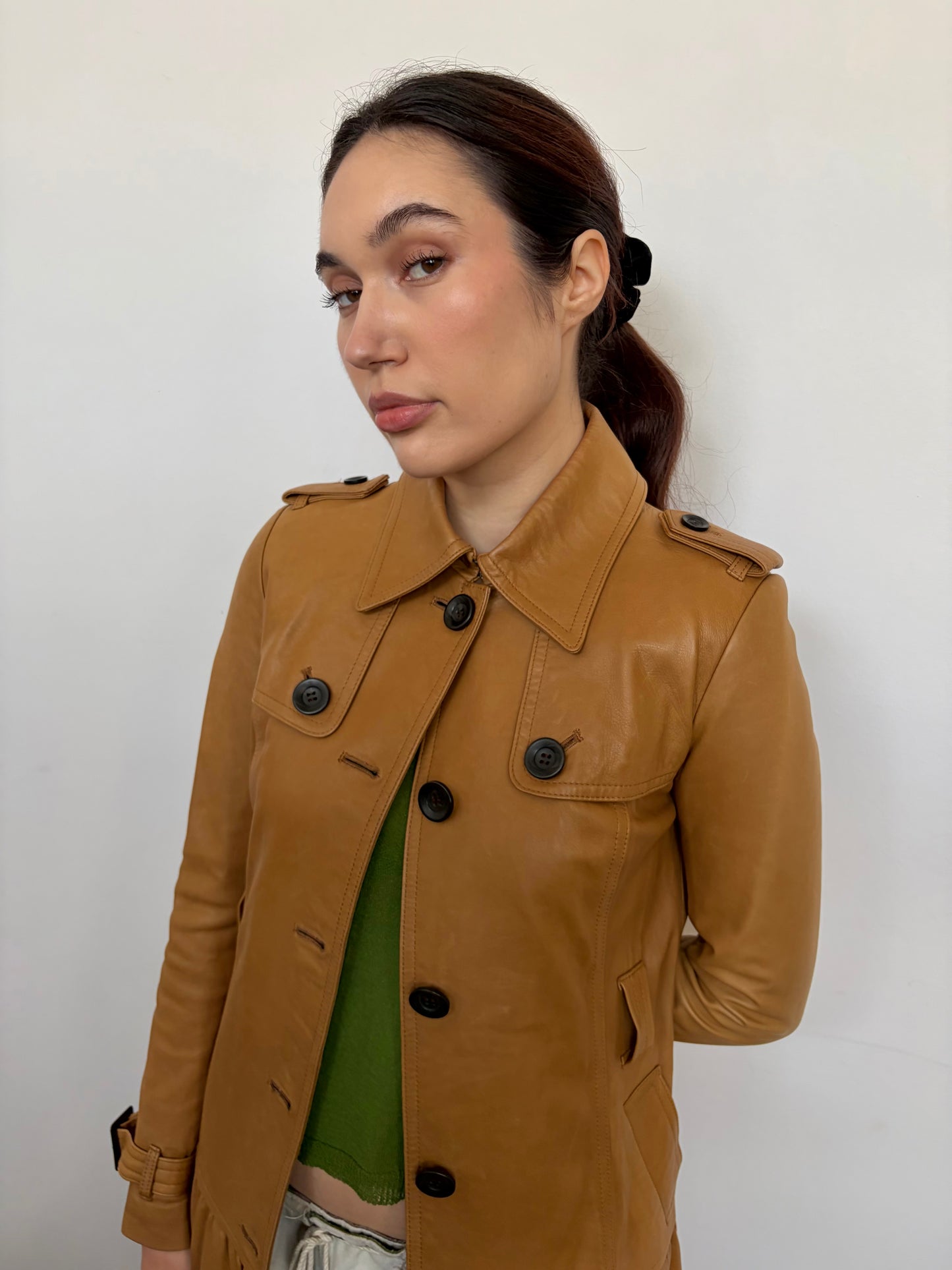 no 3016 / LEATHER TRENCH