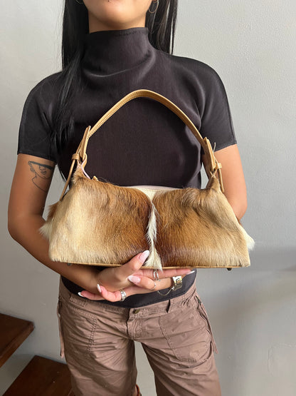 Fur Buckle Handbag