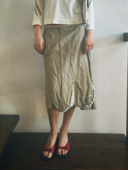 Vintage Cop Copine Asymmetrical Midi Skirt