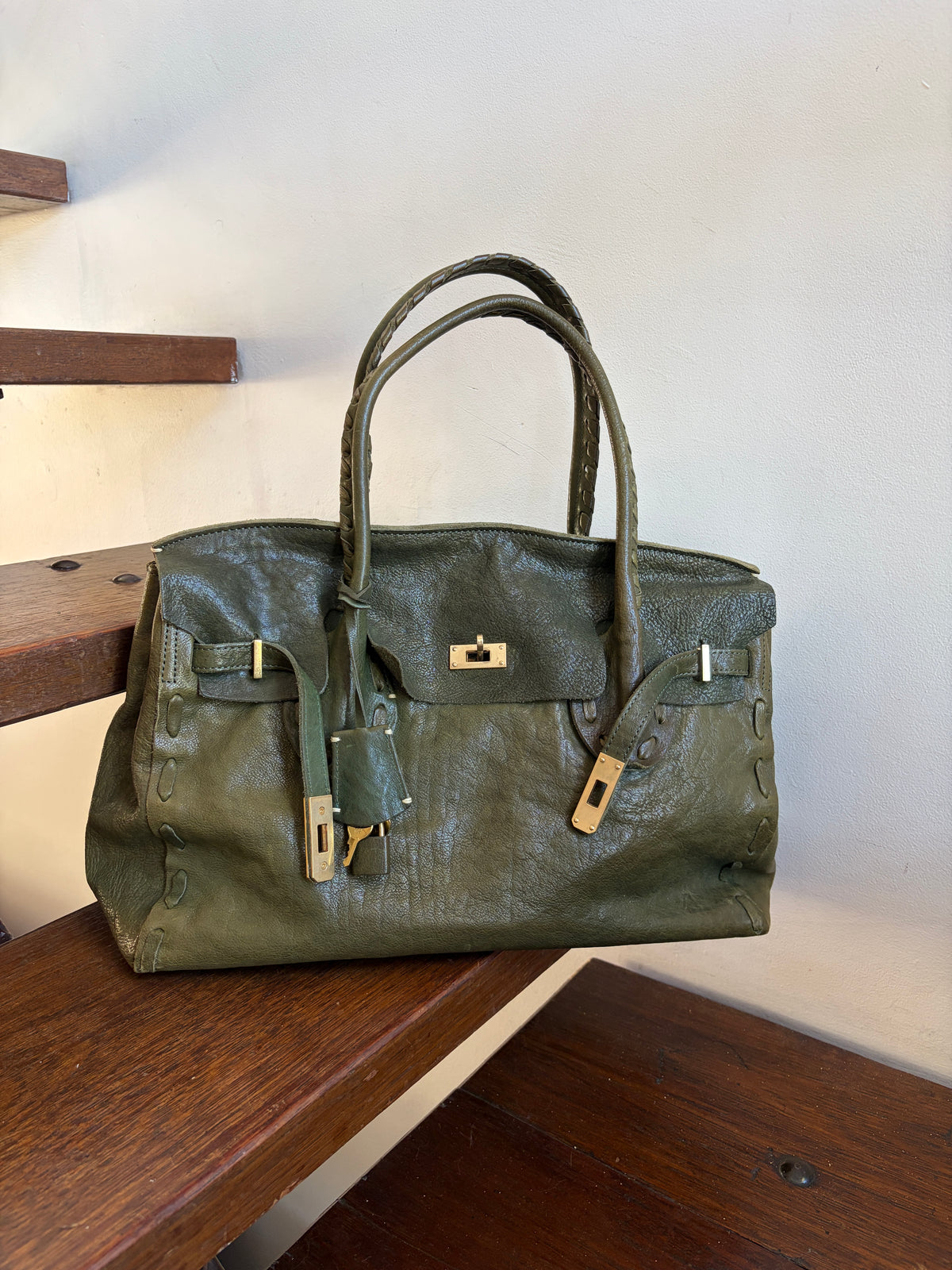 no 3390 / OLIVE FIRKIN BAG