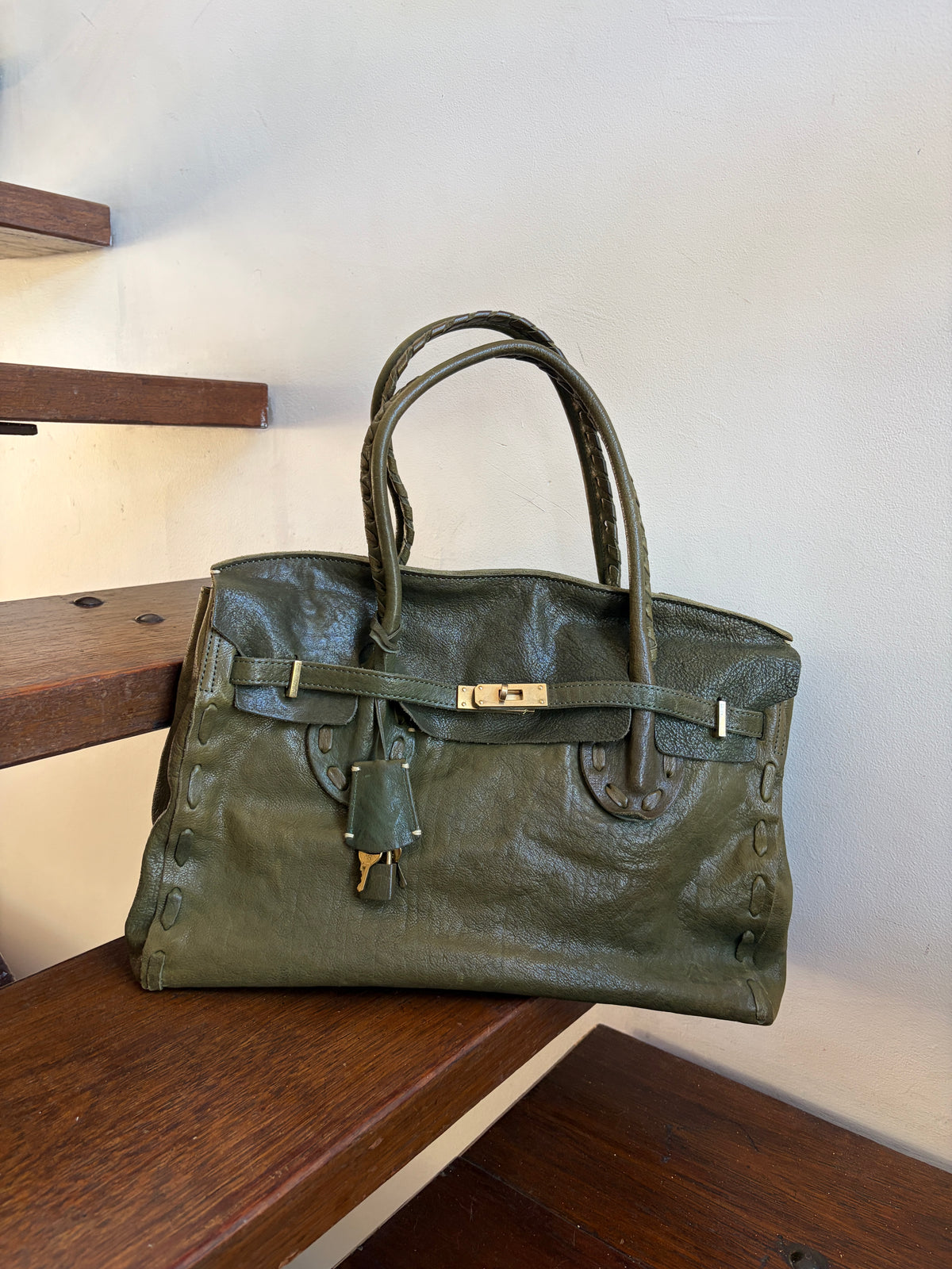 no 3390 / OLIVE FIRKIN BAG