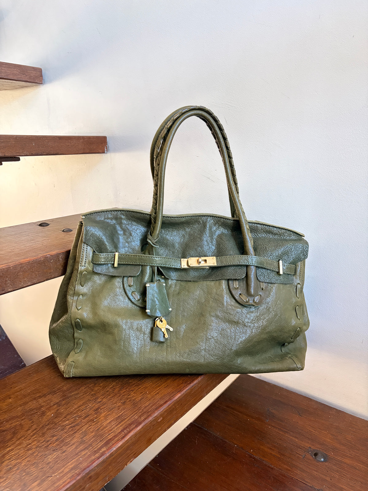 no 3390 / OLIVE FIRKIN BAG