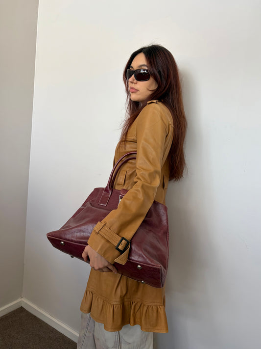 no 3016 / LEATHER TRENCH