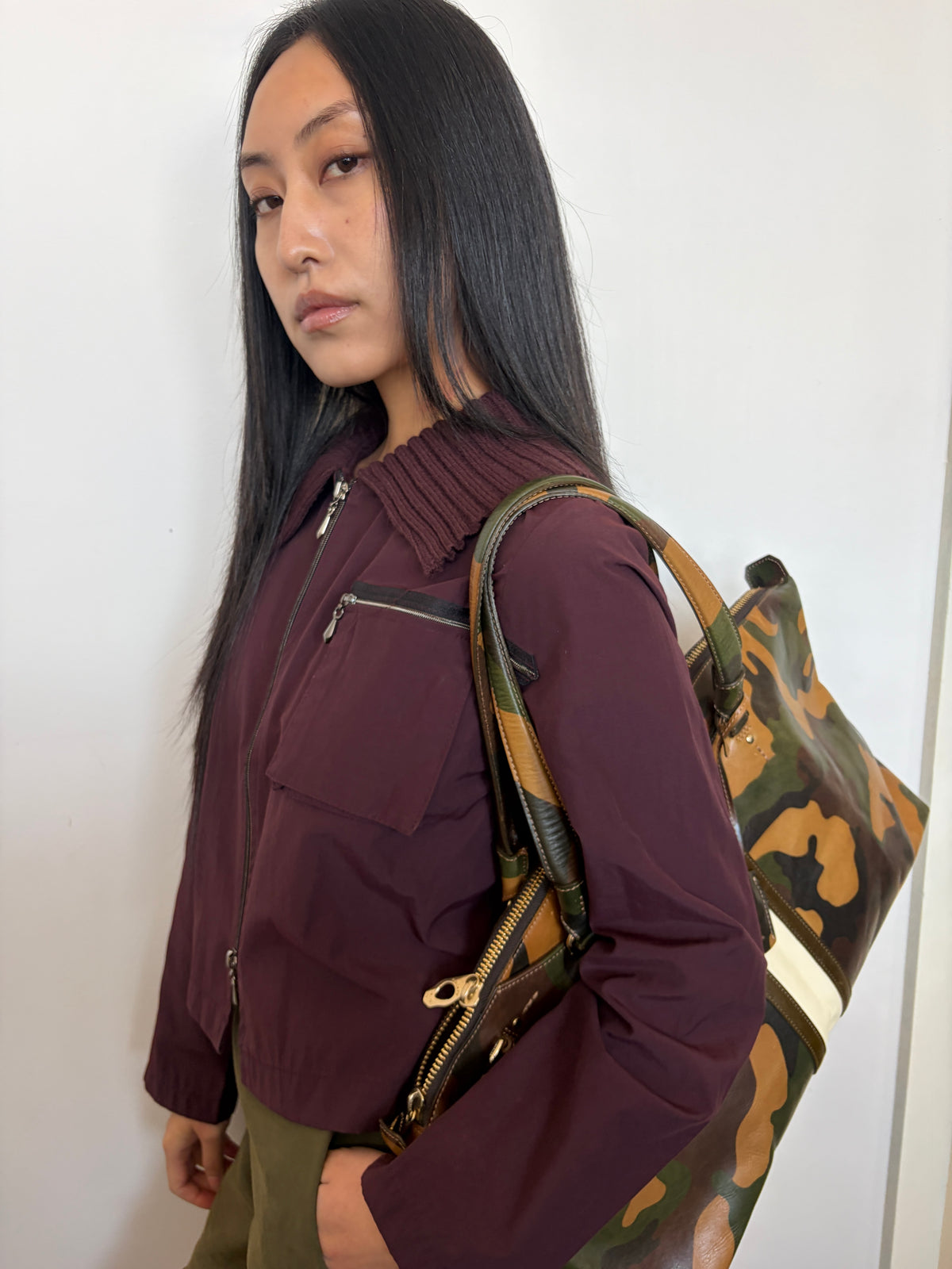 no 3312 / CAMO STRIPE BAG