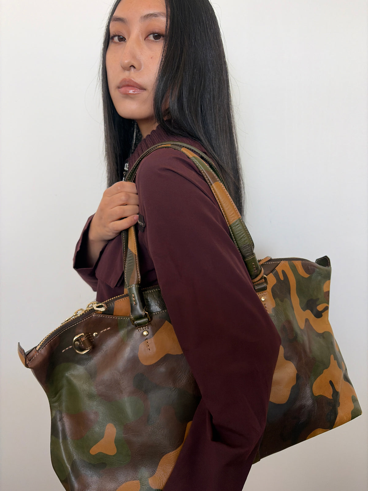 no 3312 / CAMO STRIPE BAG