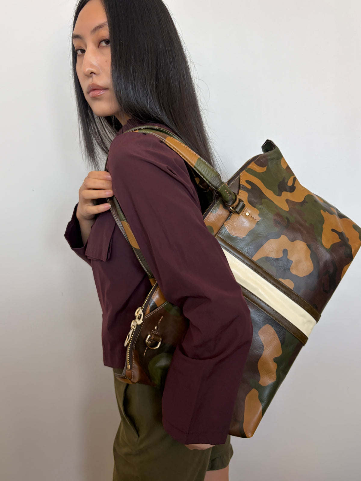 no 3312 / CAMO STRIPE BAG
