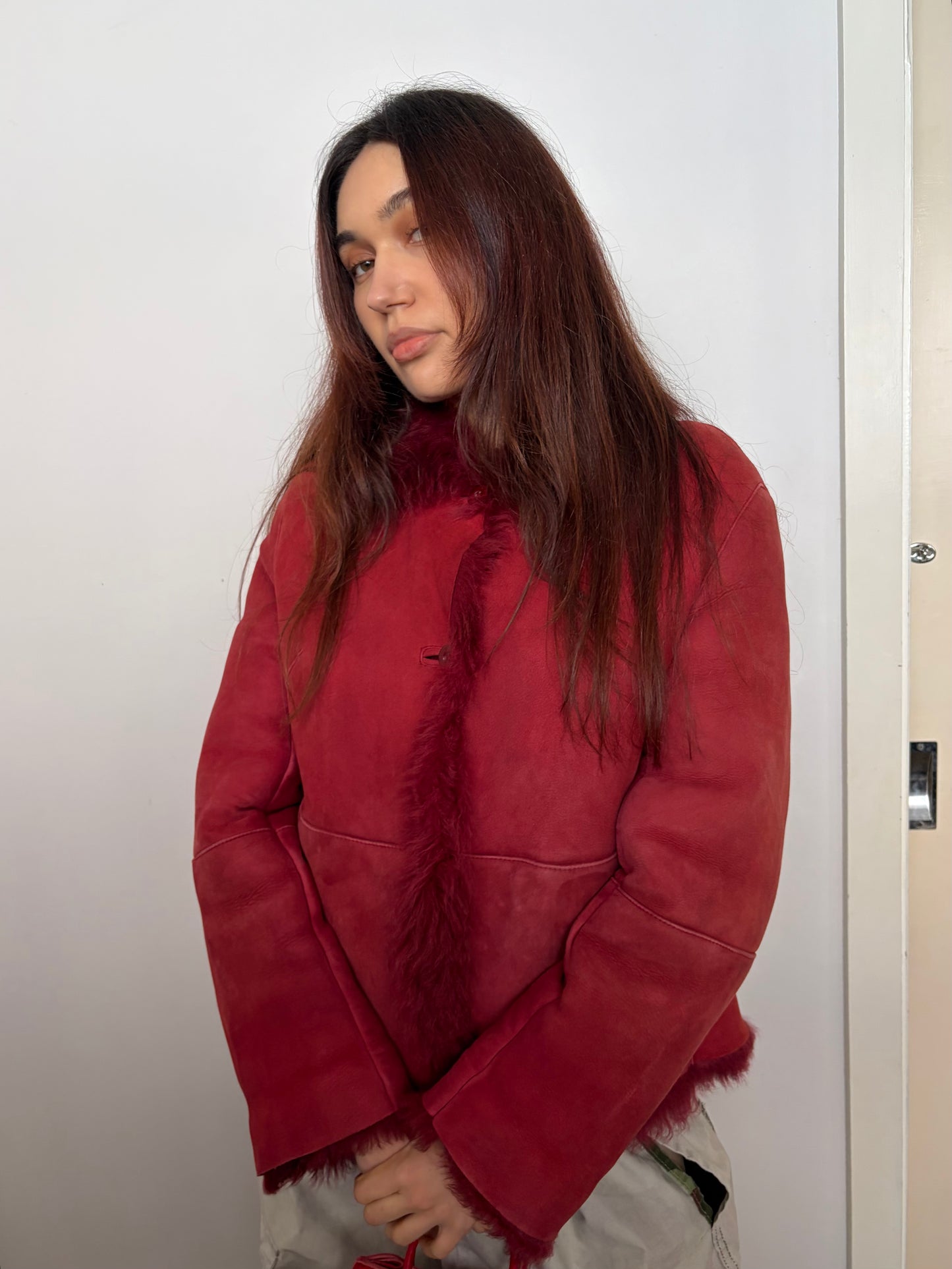 no 3151 / RED MOUTON JACKET