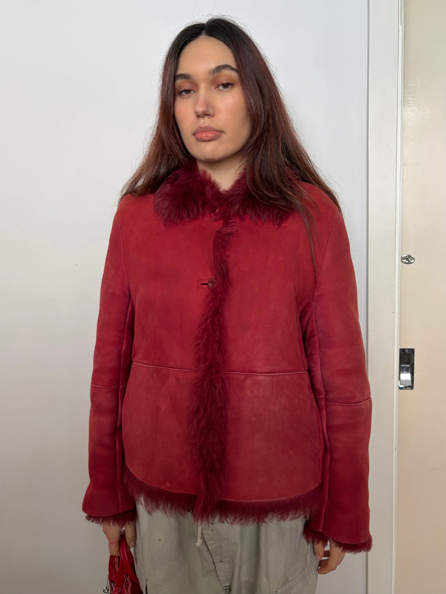 no 3151 / RED MOUTON JACKET