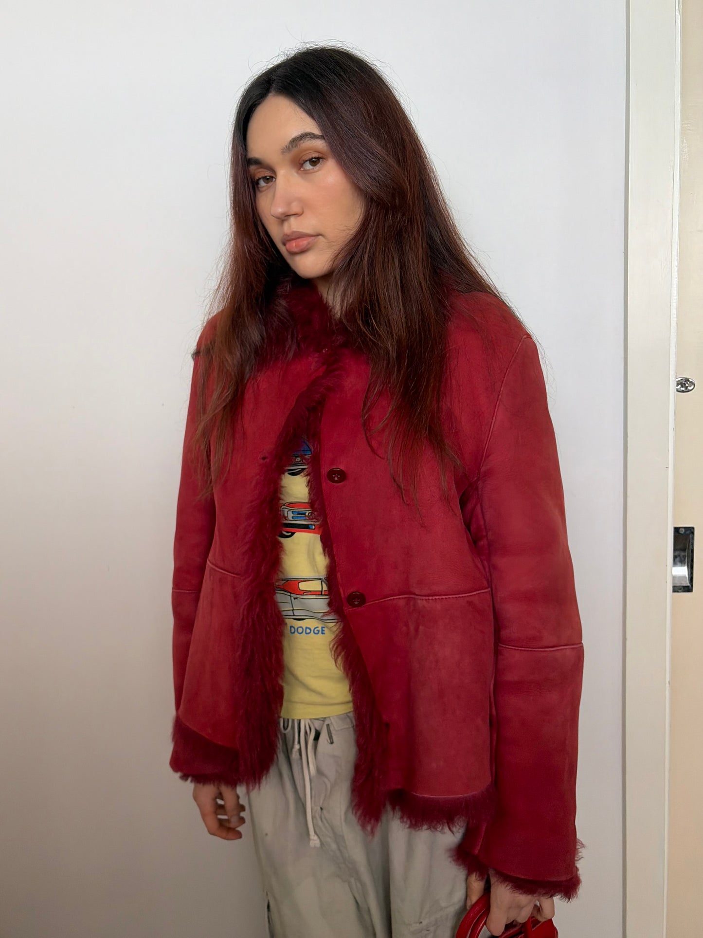 no 3151 / RED MOUTON JACKET