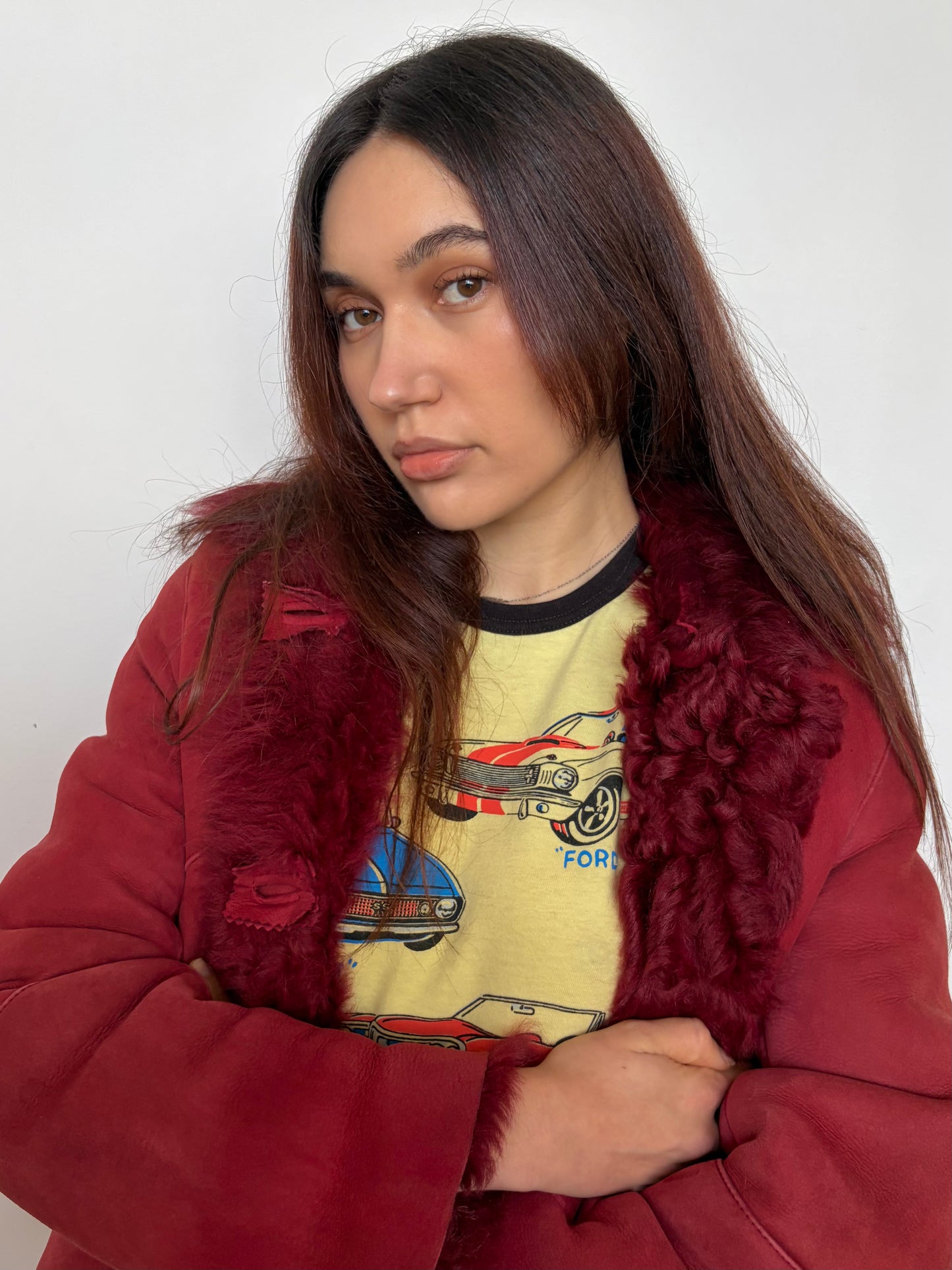 no 3151 / RED MOUTON JACKET