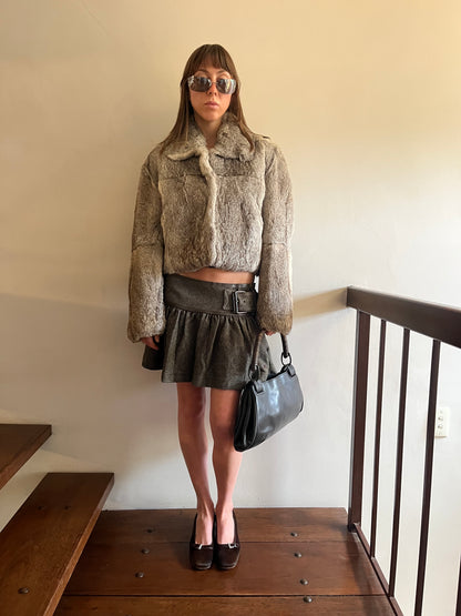 Vintage Fur Cropped Jacket